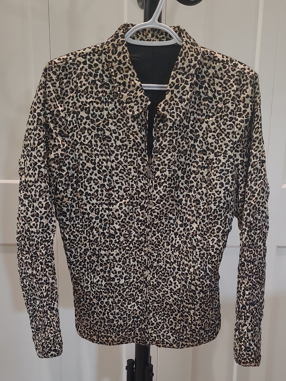 UbU REVERSIBLE Leopard Print/Black Quilted Jacket